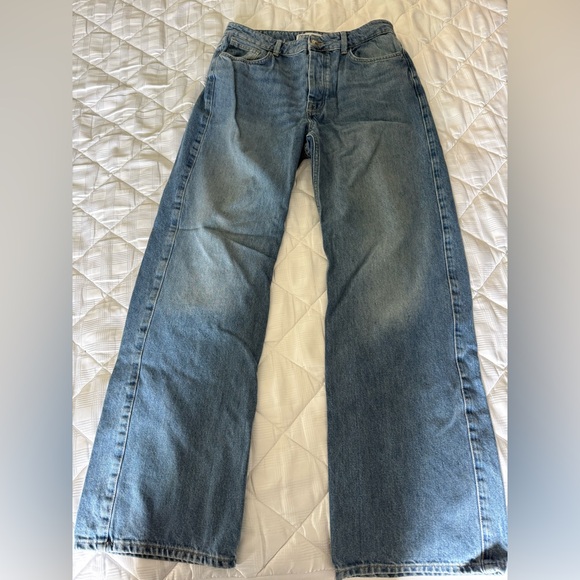 Zara medium wash women’s pants- size us 10 - Picture 1 of 4